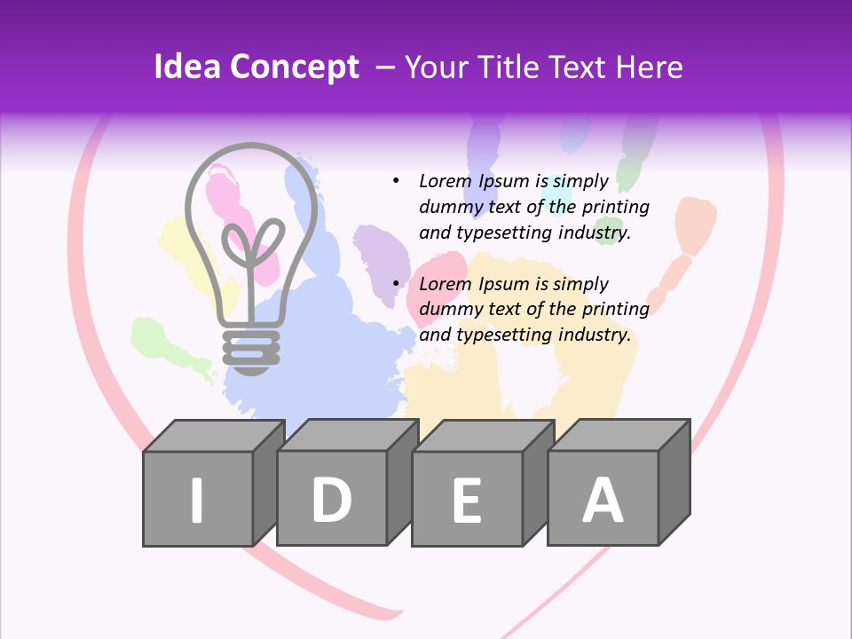 Heart White Ink PowerPoint Template