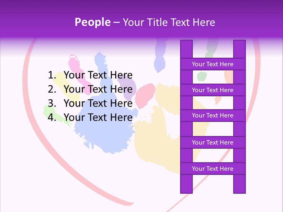 Heart White Ink PowerPoint Template
