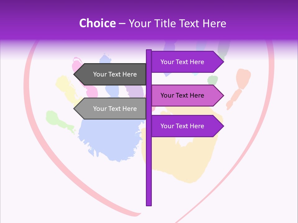 Heart White Ink PowerPoint Template