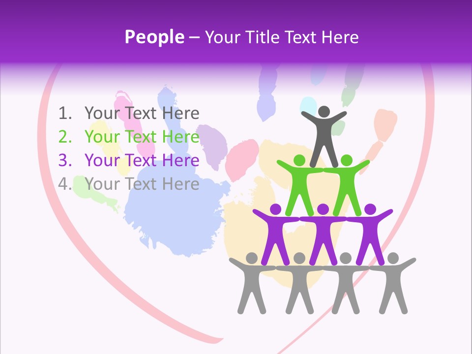 Heart White Ink PowerPoint Template