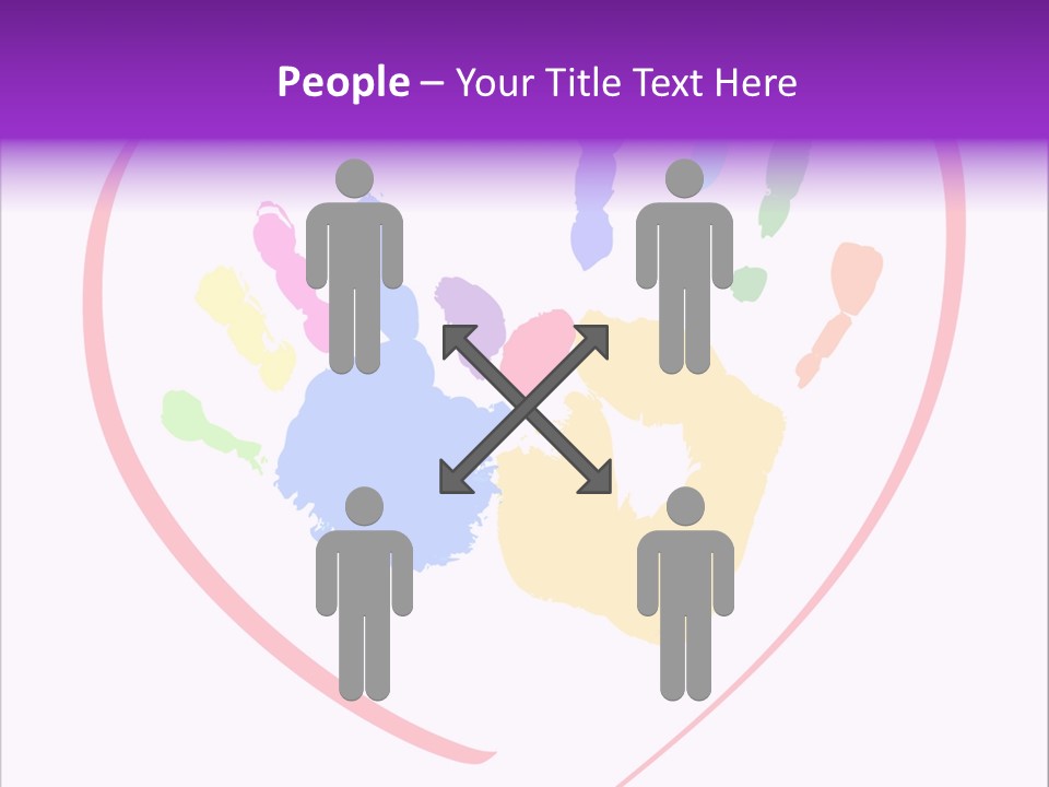 Heart White Ink PowerPoint Template