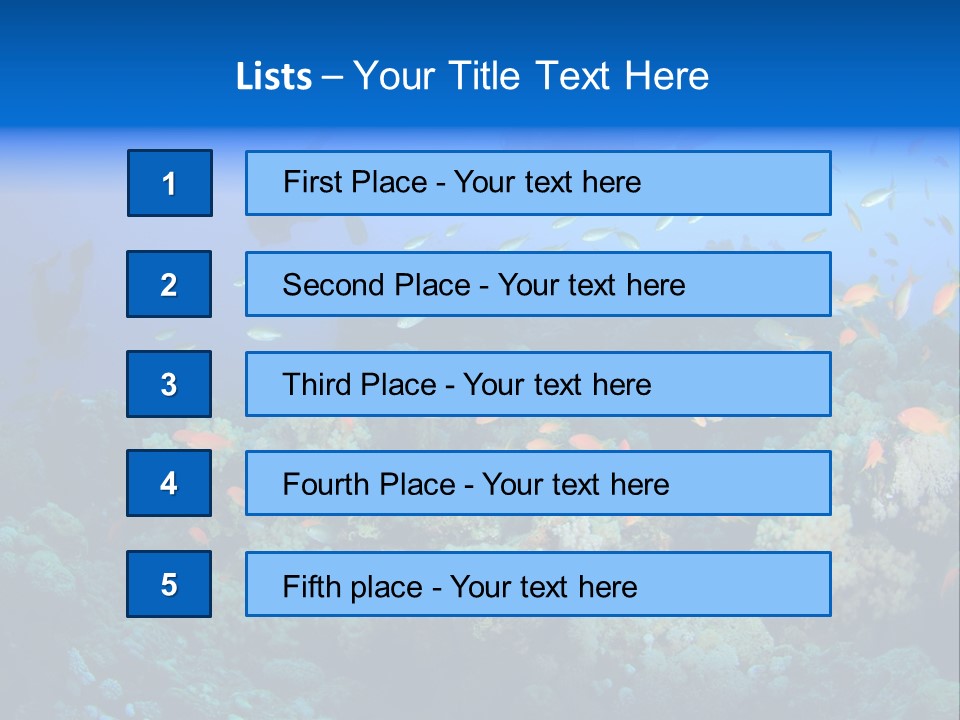 A Group Of People Swimming Over A Coral Reef PowerPoint Template