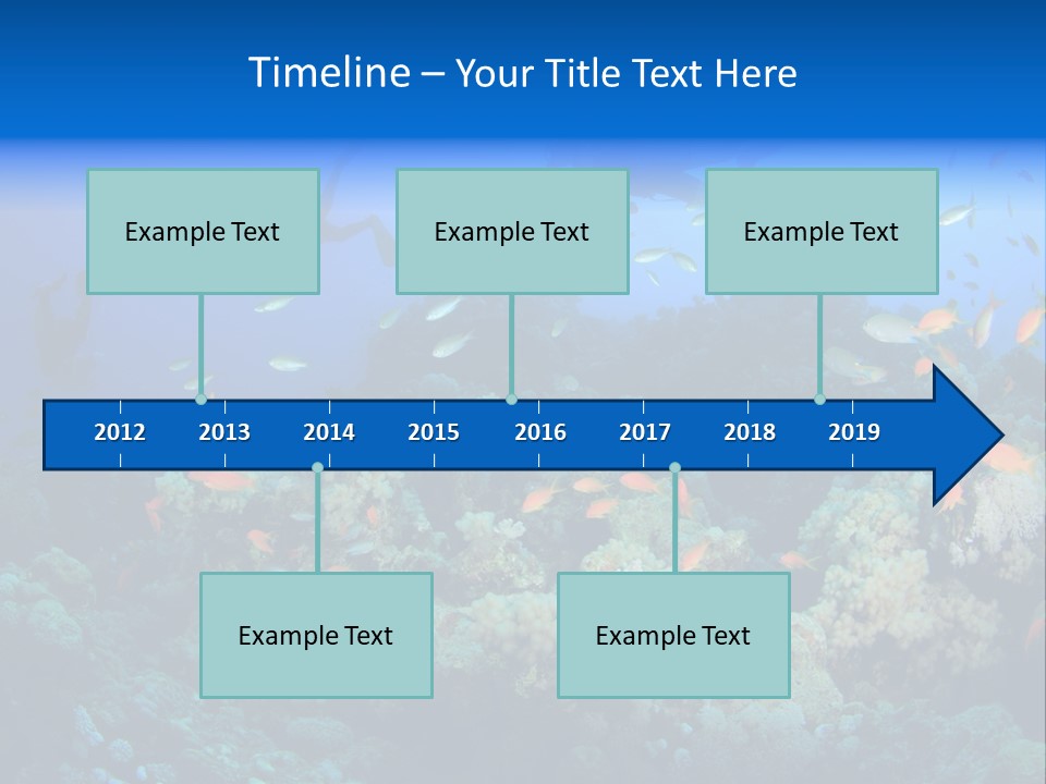 A Group Of People Swimming Over A Coral Reef PowerPoint Template
