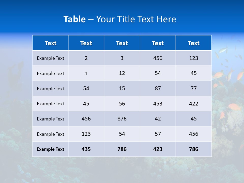 A Group Of People Swimming Over A Coral Reef PowerPoint Template