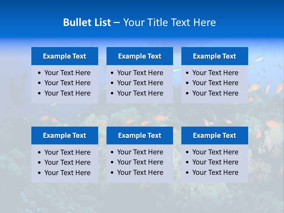 A Group Of People Swimming Over A Coral Reef PowerPoint Template