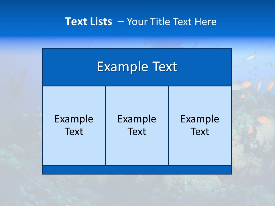 A Group Of People Swimming Over A Coral Reef PowerPoint Template