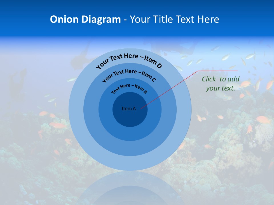 A Group Of People Swimming Over A Coral Reef PowerPoint Template