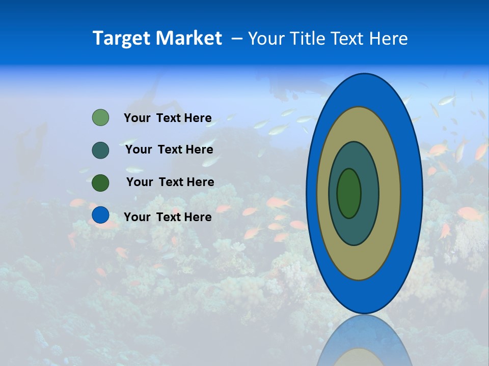 A Group Of People Swimming Over A Coral Reef PowerPoint Template