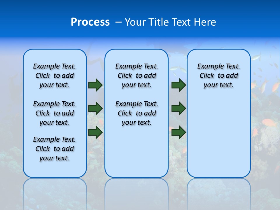 A Group Of People Swimming Over A Coral Reef PowerPoint Template