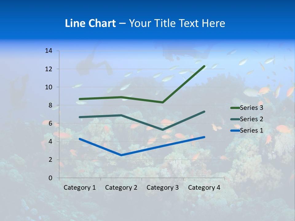 A Group Of People Swimming Over A Coral Reef PowerPoint Template