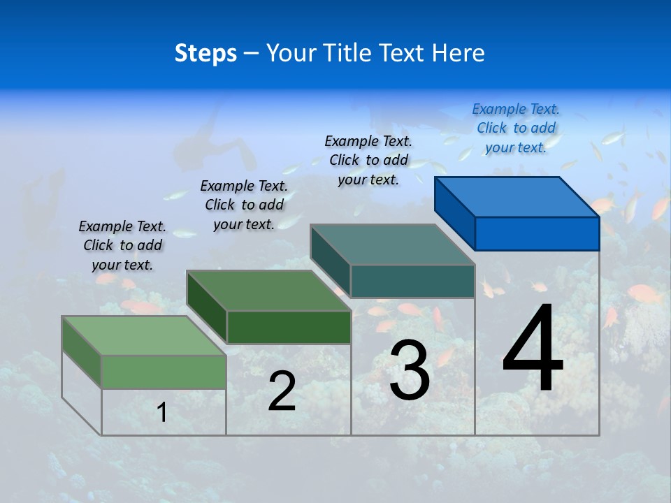 A Group Of People Swimming Over A Coral Reef PowerPoint Template