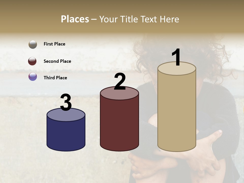 Girl Outdoor Homeless PowerPoint Template