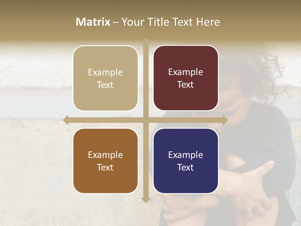 Girl Outdoor Homeless PowerPoint Template