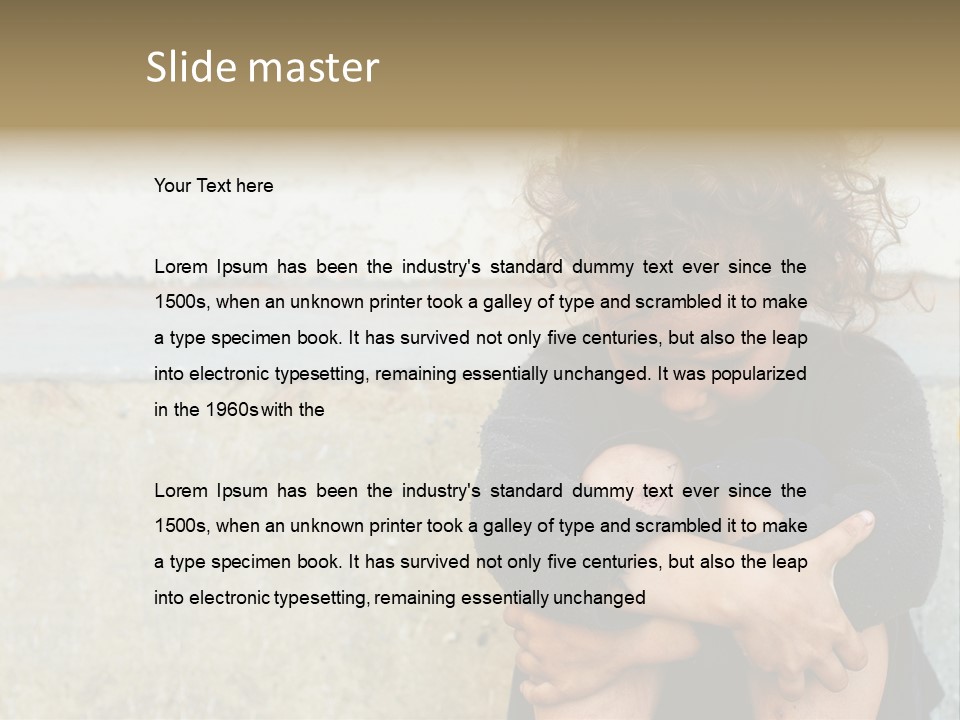 Girl Outdoor Homeless PowerPoint Template