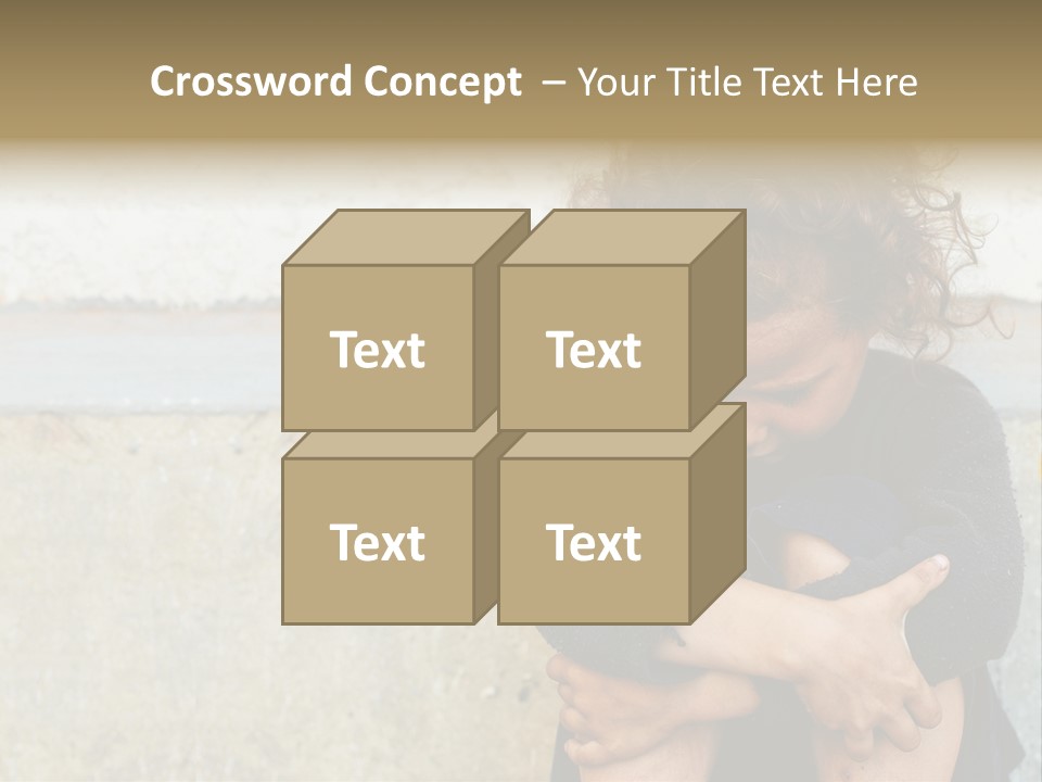 Girl Outdoor Homeless PowerPoint Template