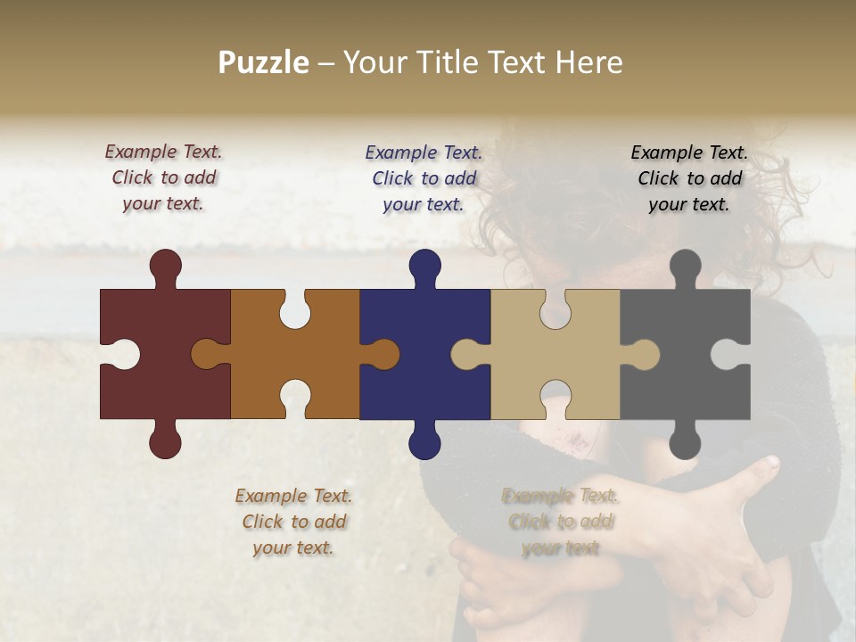 Girl Outdoor Homeless PowerPoint Template