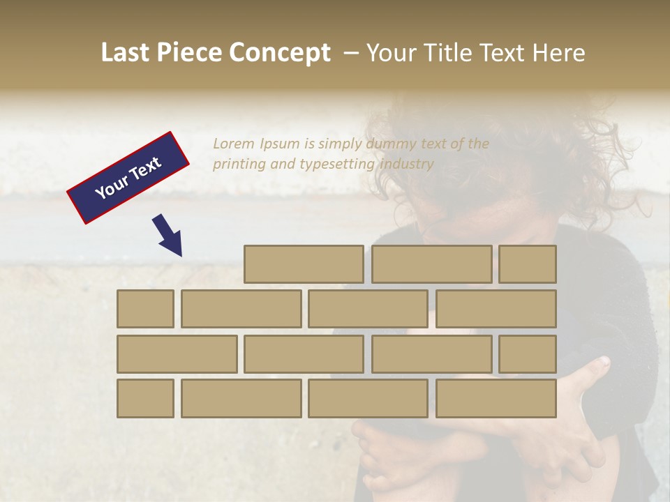 Girl Outdoor Homeless PowerPoint Template