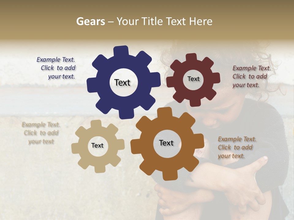 Girl Outdoor Homeless PowerPoint Template