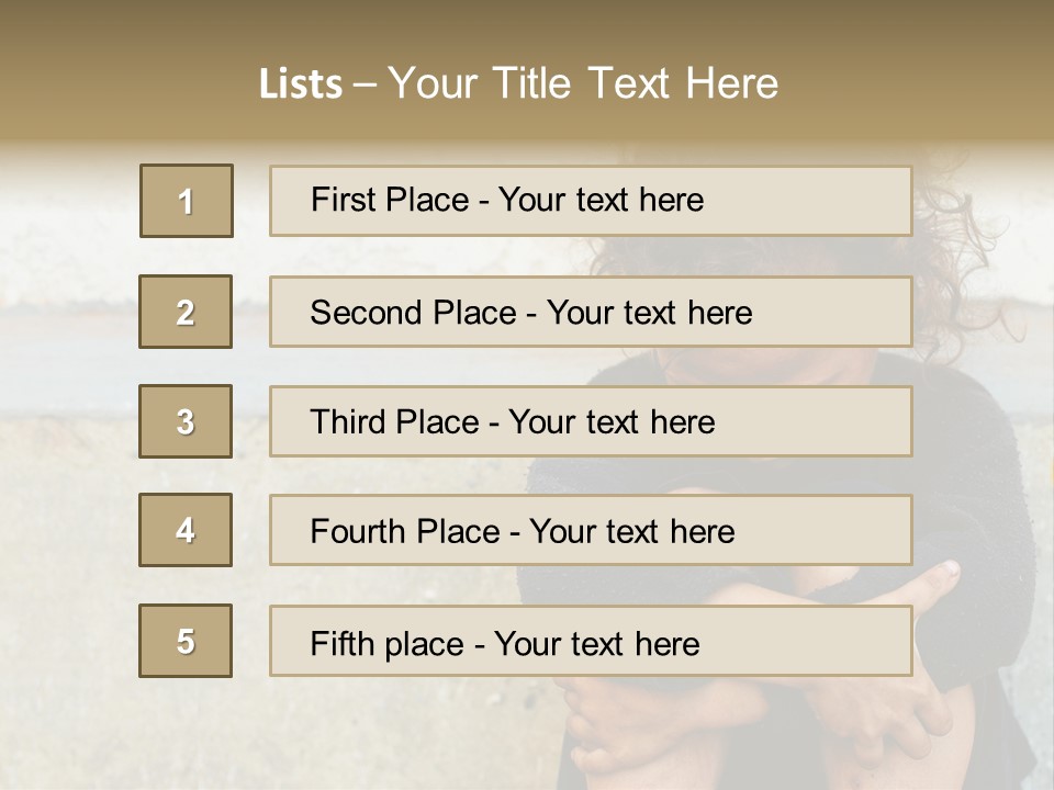 Girl Outdoor Homeless PowerPoint Template