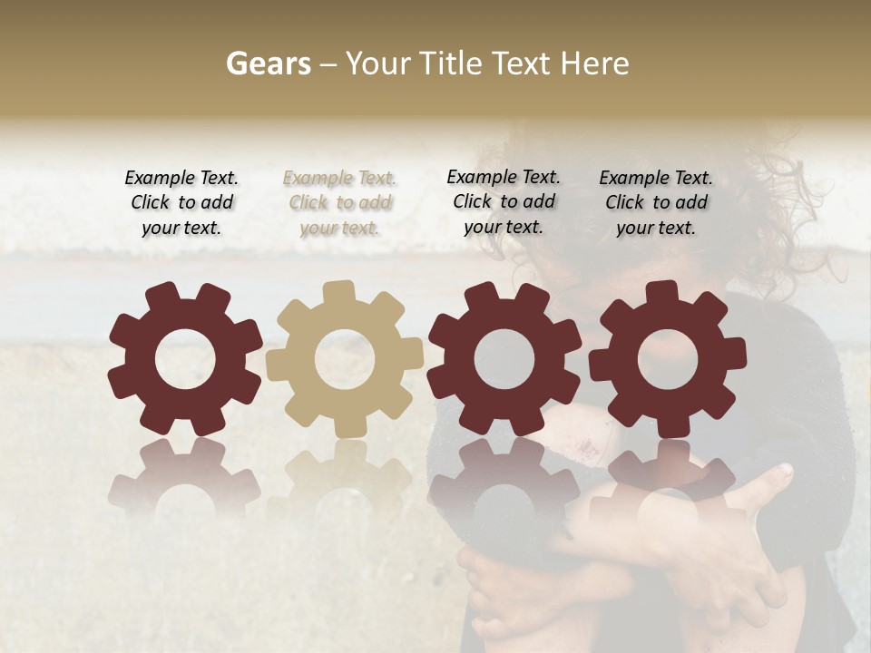 Girl Outdoor Homeless PowerPoint Template