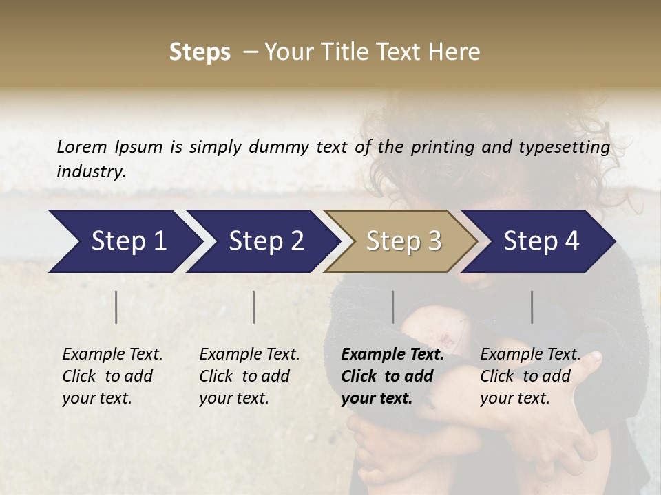 Girl Outdoor Homeless PowerPoint Template