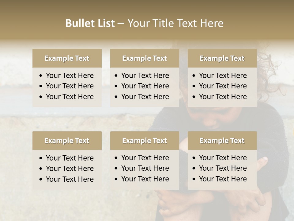 Girl Outdoor Homeless PowerPoint Template