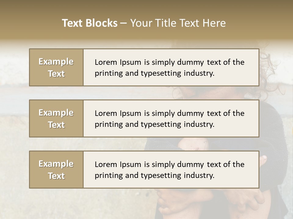 Girl Outdoor Homeless PowerPoint Template