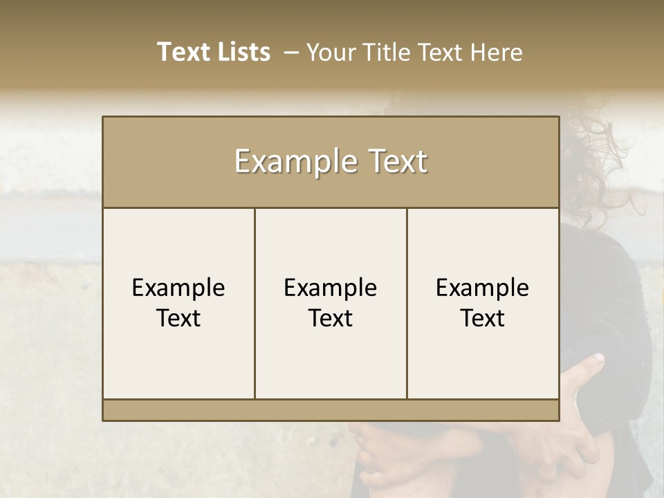 Girl Outdoor Homeless PowerPoint Template