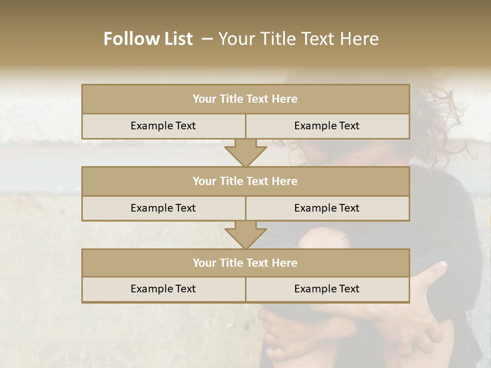 Girl Outdoor Homeless PowerPoint Template