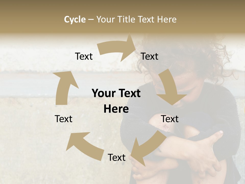 Girl Outdoor Homeless PowerPoint Template