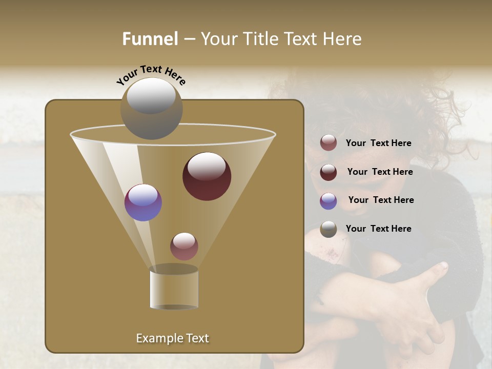 Girl Outdoor Homeless PowerPoint Template