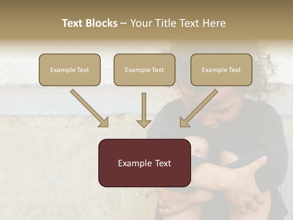 Girl Outdoor Homeless PowerPoint Template