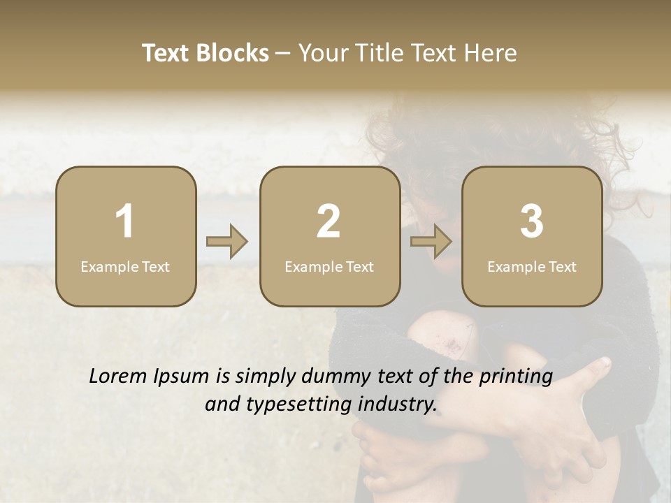 Girl Outdoor Homeless PowerPoint Template