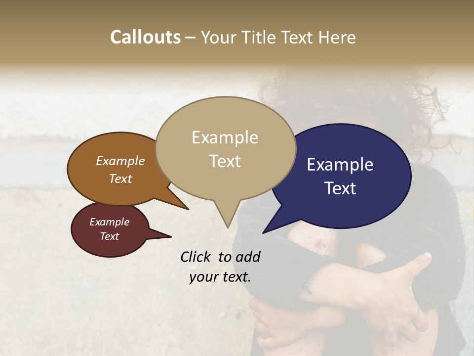 Girl Outdoor Homeless PowerPoint Template