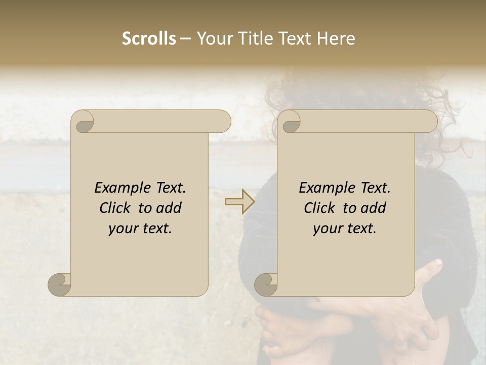 Girl Outdoor Homeless PowerPoint Template