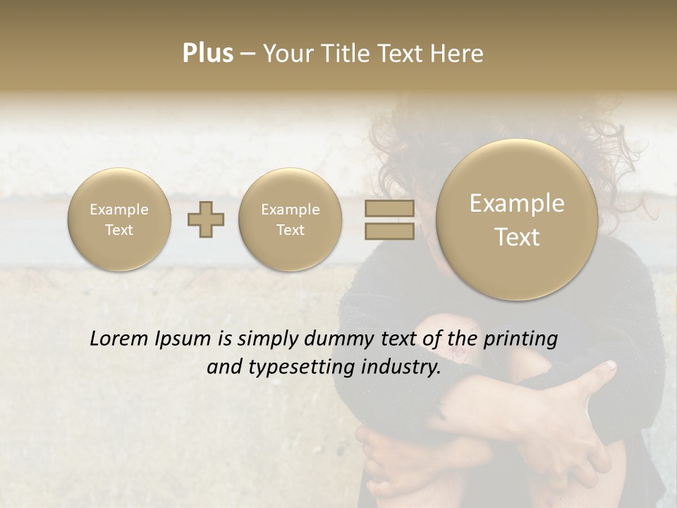 Girl Outdoor Homeless PowerPoint Template