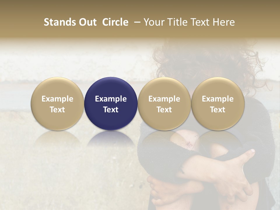 Girl Outdoor Homeless PowerPoint Template