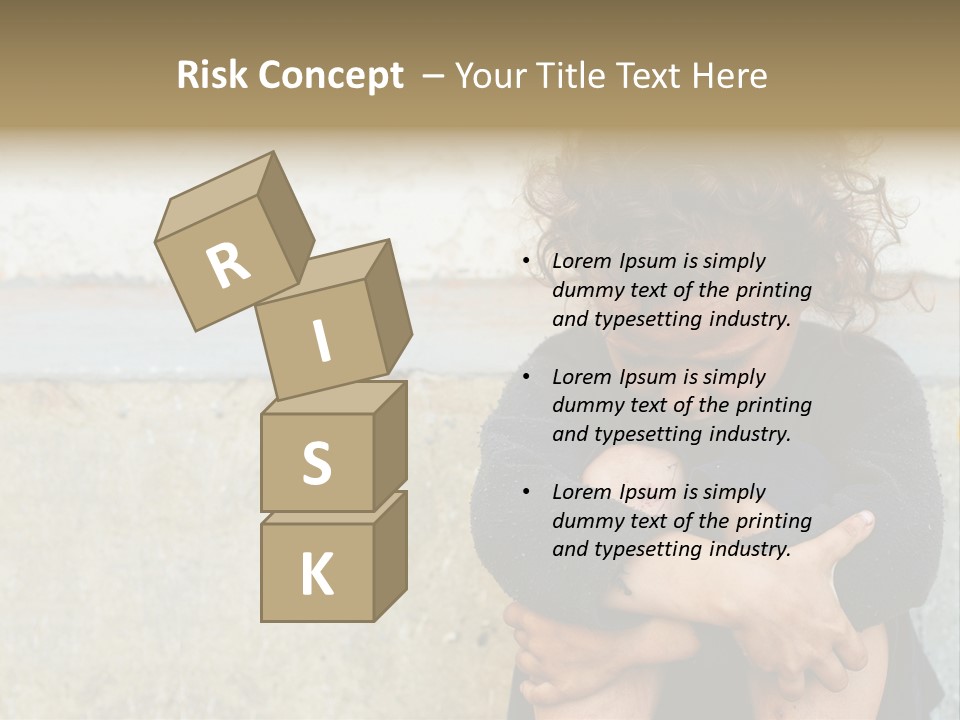 Girl Outdoor Homeless PowerPoint Template