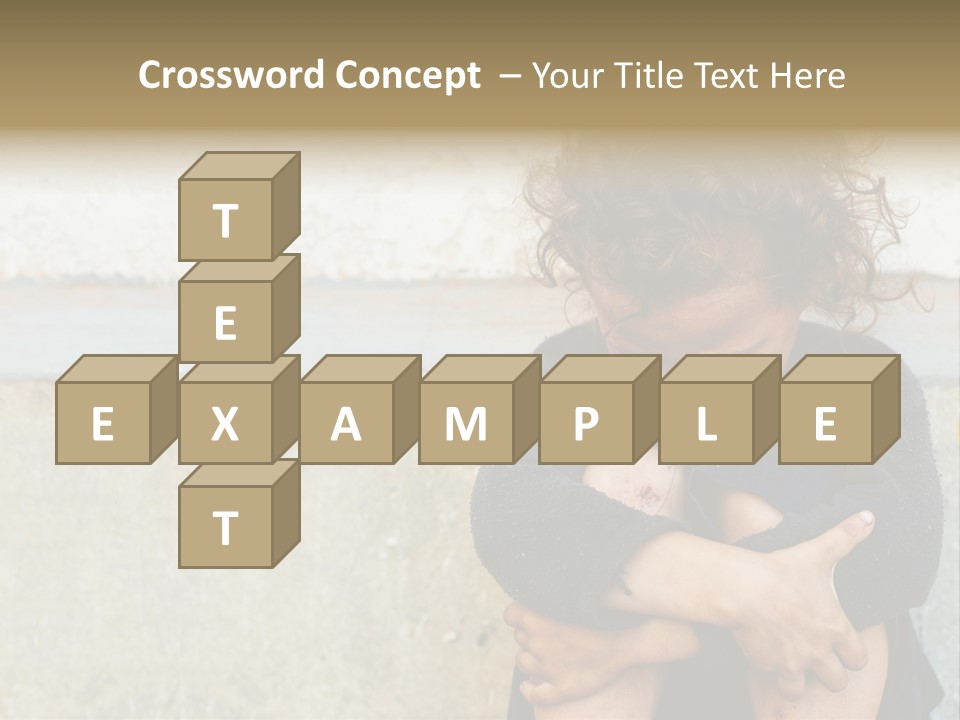 Girl Outdoor Homeless PowerPoint Template