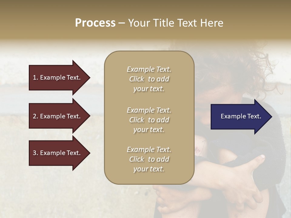 Girl Outdoor Homeless PowerPoint Template