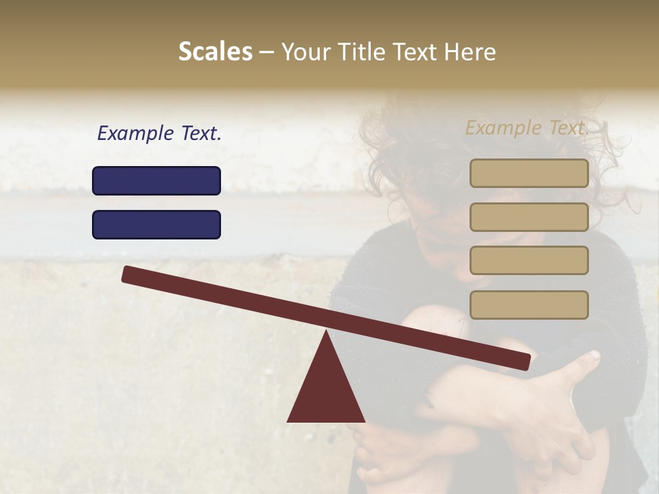 Girl Outdoor Homeless PowerPoint Template