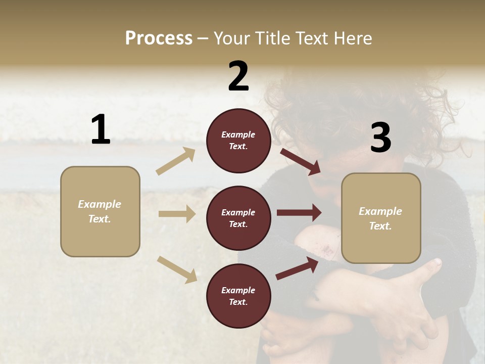 Girl Outdoor Homeless PowerPoint Template