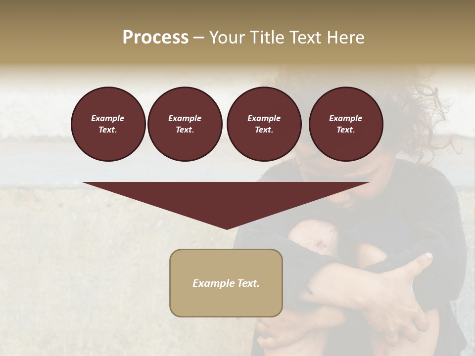 Girl Outdoor Homeless PowerPoint Template