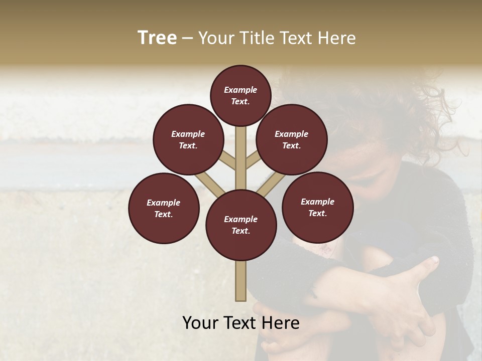 Girl Outdoor Homeless PowerPoint Template