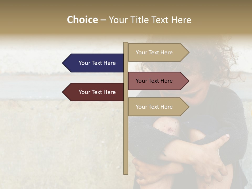 Girl Outdoor Homeless PowerPoint Template