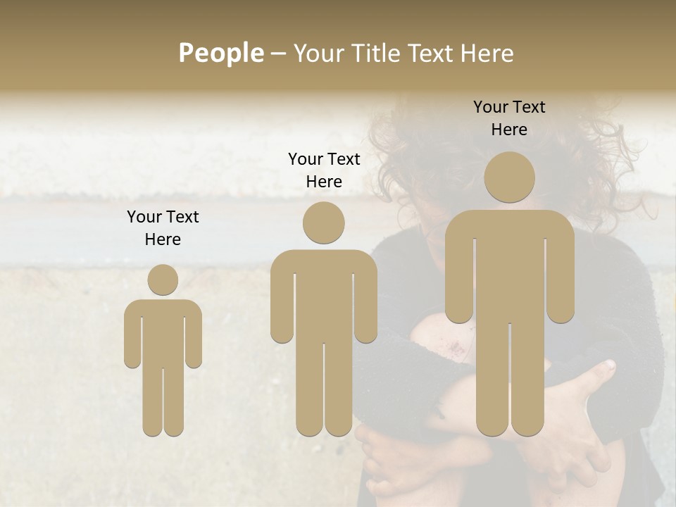 Girl Outdoor Homeless PowerPoint Template