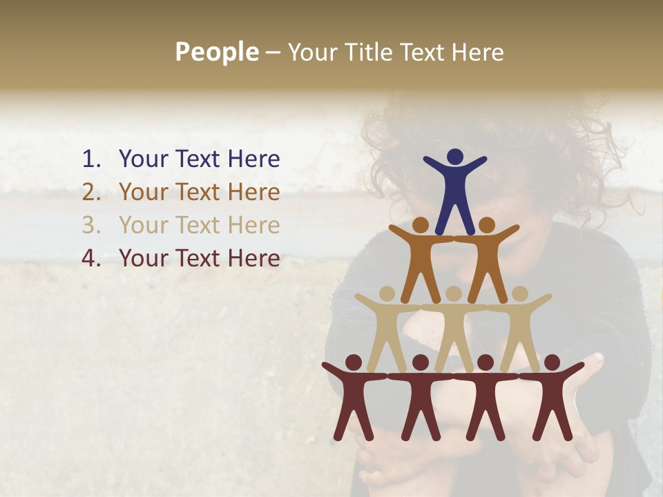 Girl Outdoor Homeless PowerPoint Template