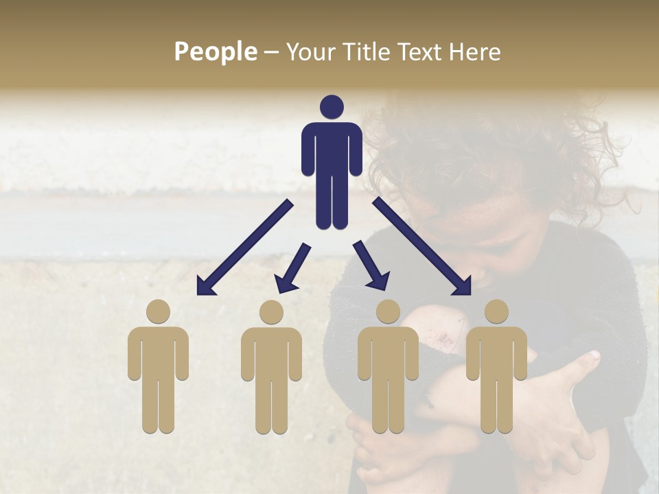 Girl Outdoor Homeless PowerPoint Template