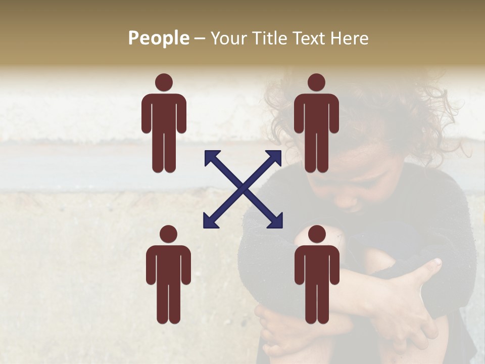 Girl Outdoor Homeless PowerPoint Template