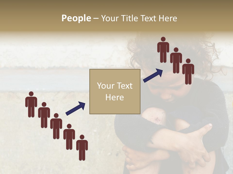 Girl Outdoor Homeless PowerPoint Template